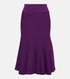 Stella Mccartney Stretch Jersey Midi Skirt In Purple