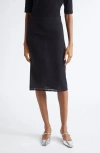 Stella Mccartney Stretch Lace Pencil Skirt In Black