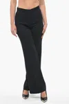 Stella Mccartney Stretch Viscose Palazzo Pants With Hidden Closure In Black