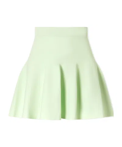 Stella Mccartney Stretch-knit Mini Skirt In Green