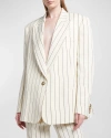 STELLA MCCARTNEY STRIPE OVERSIZED BLAZER