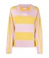 Stella Mccartney Stripe-print Jumper In Pink
