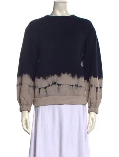 Pre-owned Stella Mccartney Striped Bateau Neckline Sweater In Gray