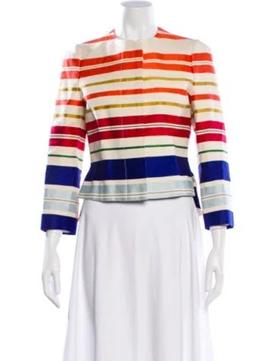Pre-owned Stella Mccartney Striped Blazer In Purple