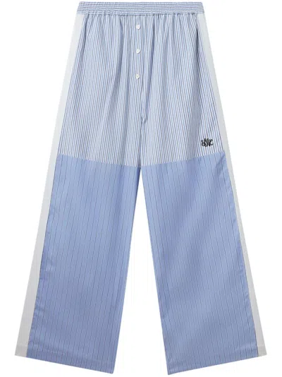 Stella Mccartney Striped Boyfriend Trousers In Blue