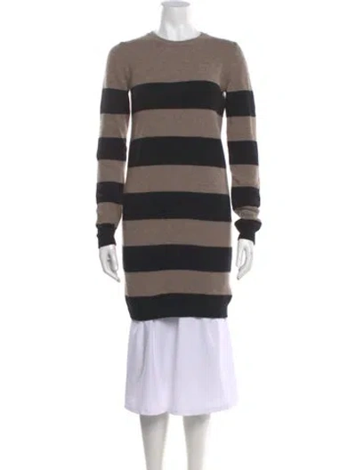 Pre-owned Stella Mccartney Striped Crew Neck Sweater In Black