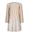 Stella Mccartney Striped Flared Knit Mini Dress In Multi
