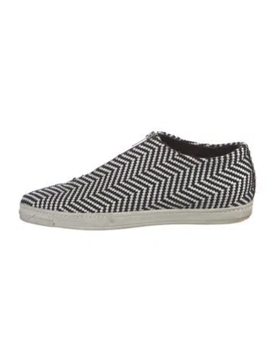 Pre-owned Stella Mccartney Striped Espadrilles In White