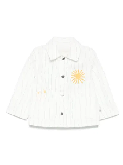 Stella Mccartney Babies' Striped Jacket In White