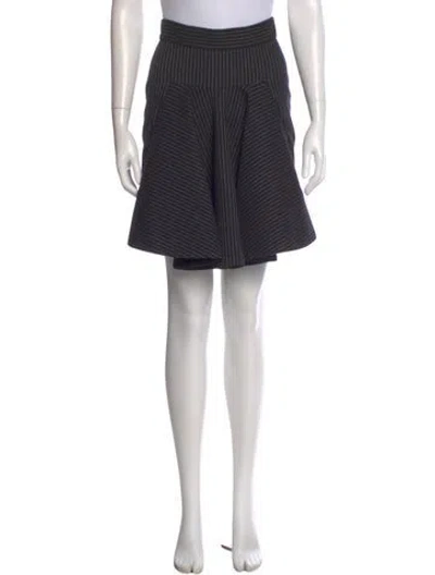 Pre-owned Stella Mccartney Striped Knee-length Skirt In Black