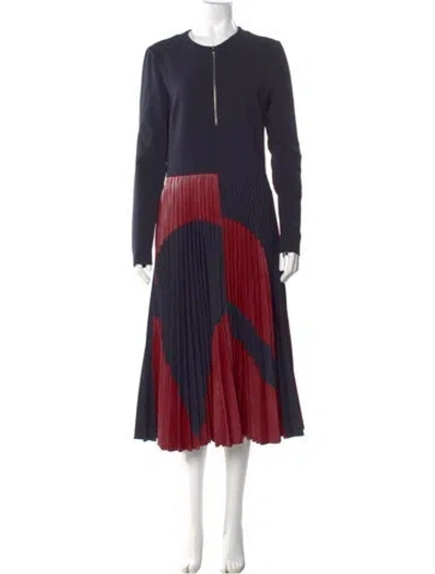 Pre-owned Stella Mccartney Striped Long Dress In Blue