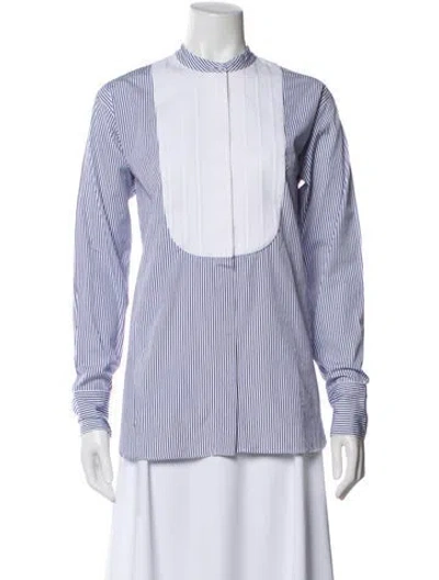 Pre-owned Stella Mccartney Striped Long Sleeve Blouse In Multi