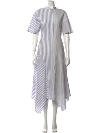 Pre-owned Stella Mccartney Striped Midi Length Dress In Blue