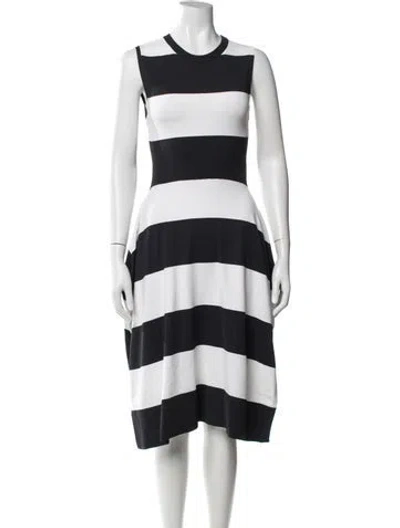 Pre-owned Stella Mccartney Striped Midi Length Dress In Blue