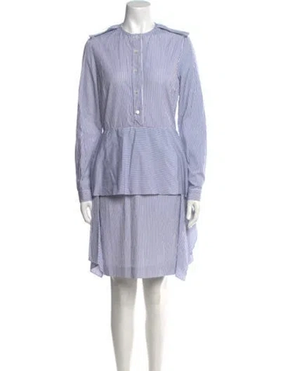 Pre-owned Stella Mccartney Striped Mini Dress In Blue