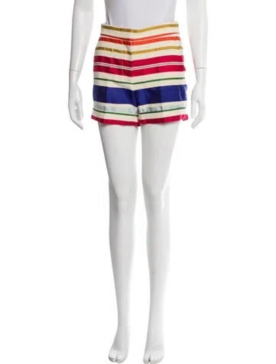 Pre-owned Stella Mccartney Striped Mini Shorts In Neutral