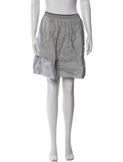 Pre-owned Stella Mccartney Striped Mini Skirt In Neutrals