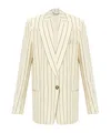 Stella Mccartney Striped Oversize Blazer In White
