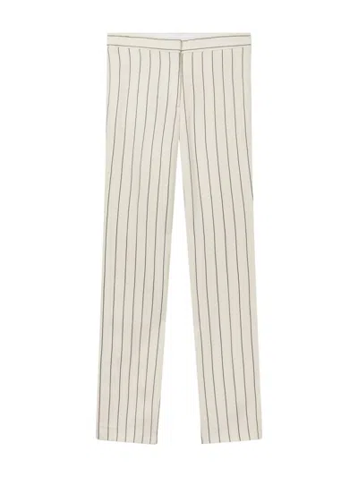 Stella Mccartney Striped Pants In White