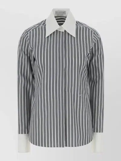 Stella Mccartney Striped Poplin Shirt Button Cuffs Collar In Multi