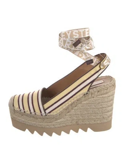 Pre-owned Stella Mccartney Striped Pumps W/ Tags In Neutrals
