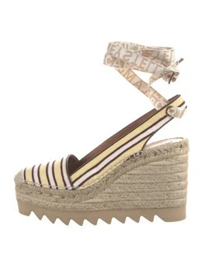 Pre-owned Stella Mccartney Striped Pumps W/ Tags In Neutrals