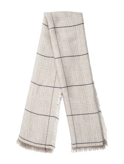 Pre-owned Stella Mccartney Striped Scarf In Neutral