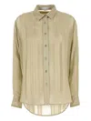 Stella Mccartney Silk Shirt With Collared Neck And Curved Hem
