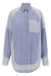 Stella Mccartney Striped Shirt With Buttoned Cuffs And Chest Pocket
