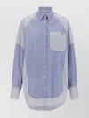 Stella Mccartney Striped Shirt With Buttoned Cuffs And Chest Pocket