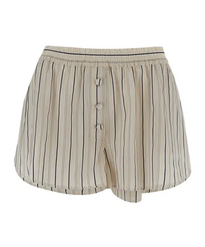 Stella Mccartney Stella Mc Cartney Striped Silk Blend Shorts In Multi