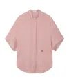 Stella Mccartney Striped Silk Shirt In Pink