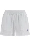 Stella Mccartney Stella Mc Cartney 'striped Silk Shorts In A In White/steel (white)