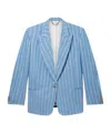 Stella Mccartney Striped Single-breasted Blazer In Blue
