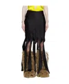 Stella Mccartney Striped Skirt In Black