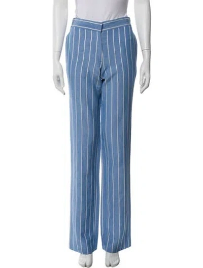 Pre-owned Stella Mccartney Striped Straight Leg Pants In Blue