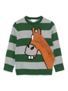Stella Mccartney Striped Sweater In Green