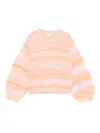 Stella Mccartney Striped Sweater In Pink
