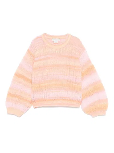 Stella Mccartney Kids' Striped Sweater In Pink