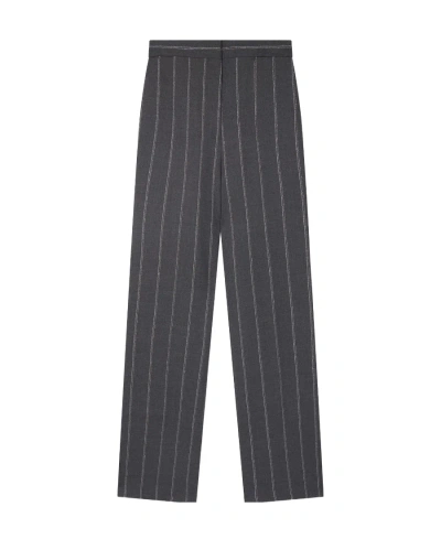 Stella Mccartney Striped Tailored Trousers In Black