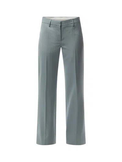 Stella Mccartney Striped Tailoring Flared Trousers In Foggy Blue