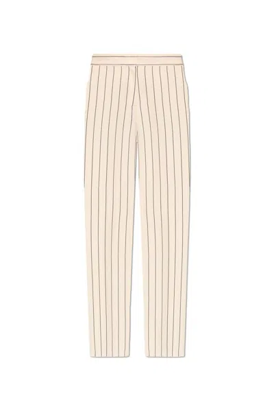 Stella Mccartney Striped Trousers In Beige