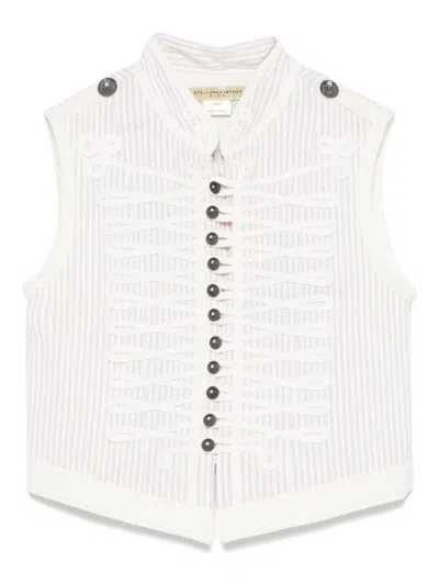 Stella Mccartney Kids' Striped Waistcoat In Neutrals