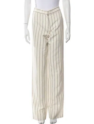 Pre-owned Stella Mccartney Striped Wide Leg Pants In Neutral
