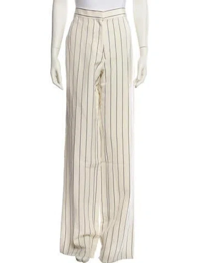 Pre-owned Stella Mccartney Striped Wide Leg Pants W/ Tags In Neutral