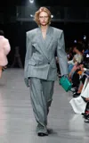 Stella Mccartney Striped Wool-tailoring Jacket In Gray