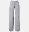 Stella Mccartney Striped Wool Wide-leg Pants In Gray