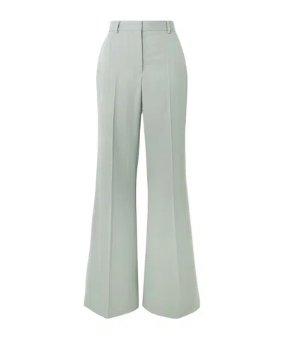 Stella Mccartney Striped Wool-jacquard Flared Pants In Multi