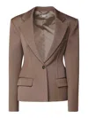 Stella Mccartney Sculpted Single-breasted Blazer In Grey