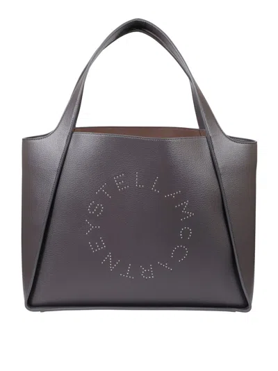 Stella Mccartney Structured Grey Tote Bag In Gray